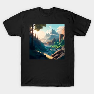 Majestic River Landscape T-Shirt